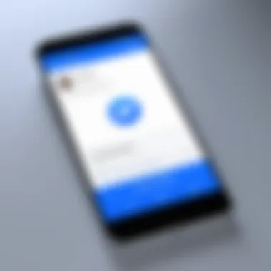 Downloading FB Messenger Lite on Android Illustration of downloading FB Messenger Lite on an Android device