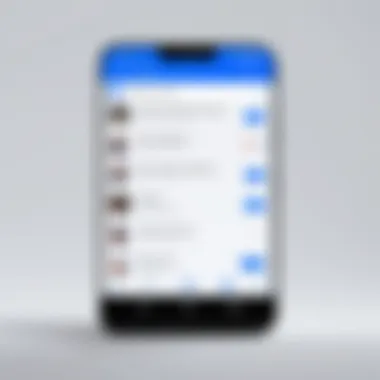 FB Messenger Lite app interface showcasing its minimalist design