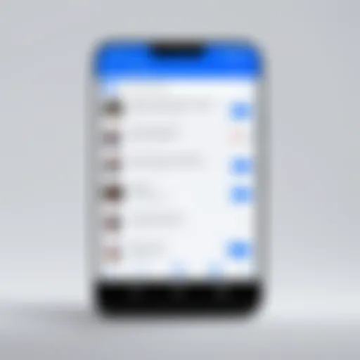 FB Messenger Lite app interface showcasing its minimalist design