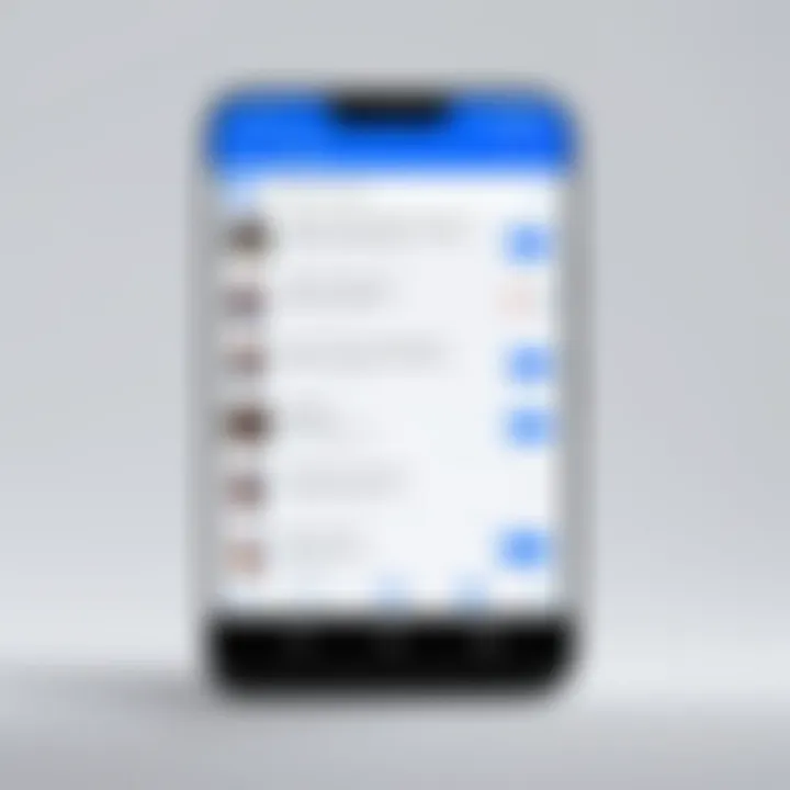 FB Messenger Lite app interface showcasing its minimalist design