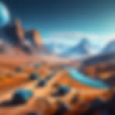 A visually stunning landscape from a multiplayer game showcasing teamwork.