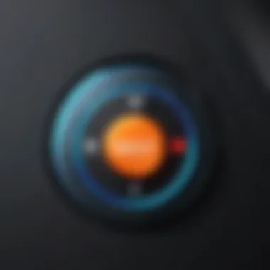 Close-up of iPhone reset button