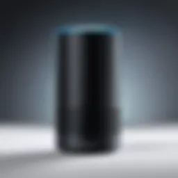 Amazon Echo device showcasing its sleek design