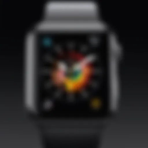 Close-up of an Apple Watch showcasing its elegant design and display