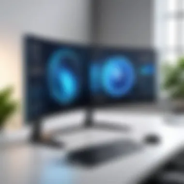 Ergonomic Benefits of Curved Displays Ergonomic setup with a curved display
