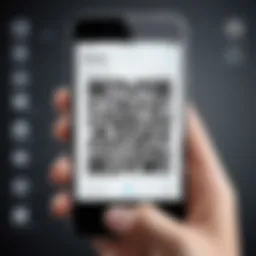 A sleek interface of a popular QR code reader app on an Apple device.