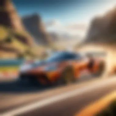 A thrilling racing game showcasing dynamic landscapes