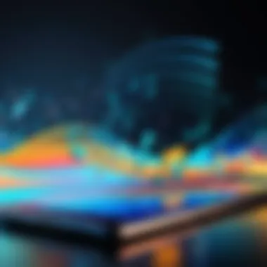 Quality Music Content A creative representation of music notes and sound waves emanating from an Android device.
