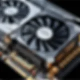 High-end graphics card showcasing advanced cooling technology