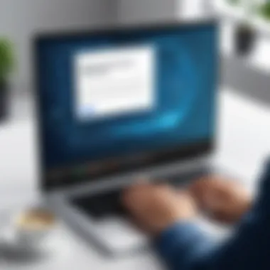 Engaging with Online Courses A user engaging with an online course platform on a laptop