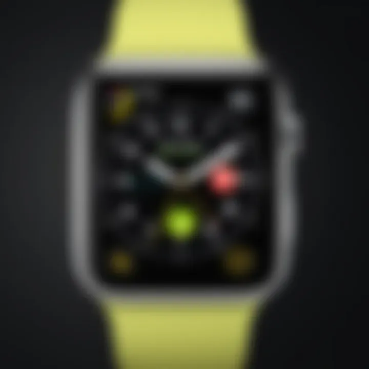 User navigating through Apple Watch settings to change the face