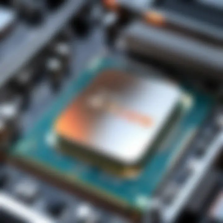 Close-up of an AMD Ryzen 5 5600G processor installed on a motherboard