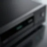 Close-up view of a high-quality DVD player