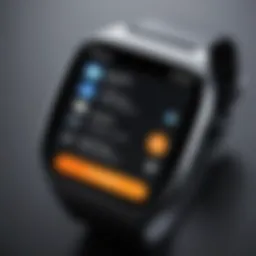 Smart watch displaying notifications from a Galaxy phone