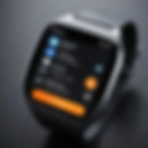 Smart watch displaying notifications from a Galaxy phone