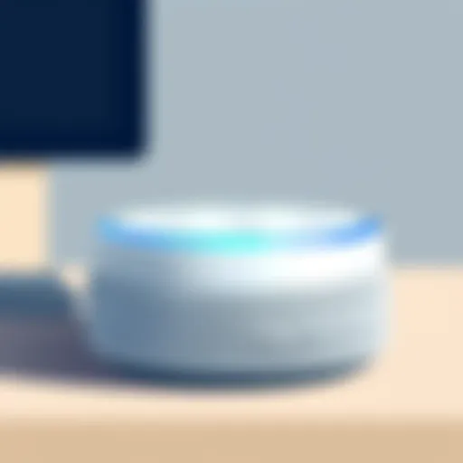 Close-up view of the Amazon Echo Dot 2nd Generation showcasing its sleek design.