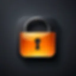 A secure password icon representing digital security.
