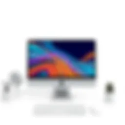 Dynamic wallpaper on a sleek desktop setup