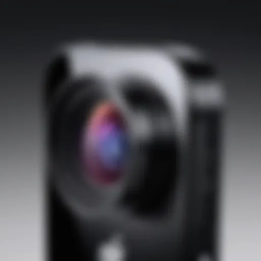 Close-up of iPhone camera features