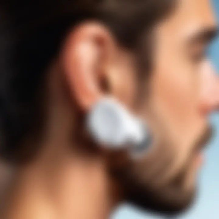 User enjoying a comfortable fit with ear buds