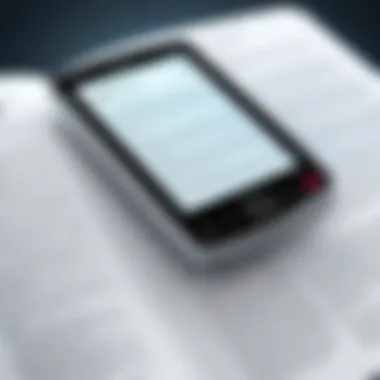 Key Features of PDF eBook Readers Close-up of various PDF eBook reader features including touch screen and battery life indicator