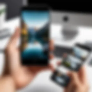 Choosing the Perfect Image User selecting a photo for wallpaper