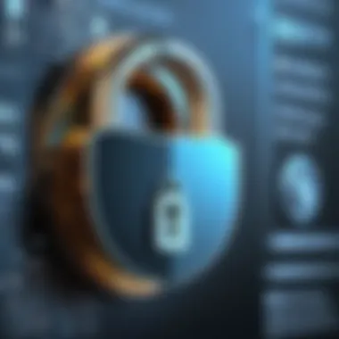 A digital lock symbolizing security in online communication.