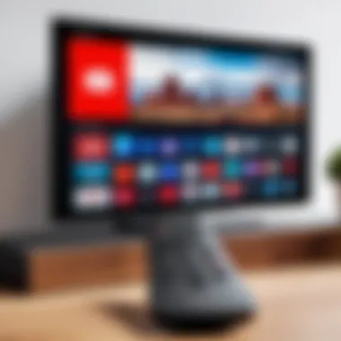 Navigating YouTube with TV Remote User navigating YouTube on TV remote