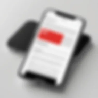 Viewing a PDF on iPhone iPhone displaying a PDF file