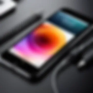 Close-up view of an iPhone displaying photo editing tools