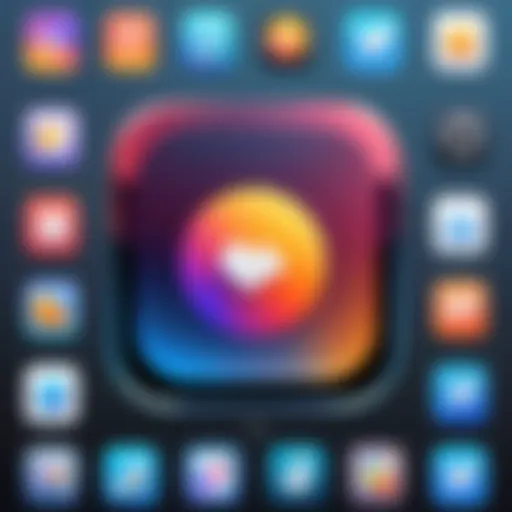 Aesthetic arrangement of custom app icons on an iOS device