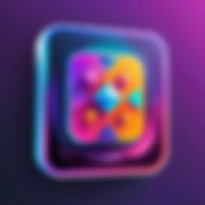 Elegant custom app icon design showcasing vibrant colors and unique shapes