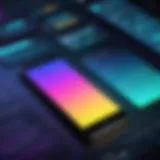Colorful filter design on a digital canvas