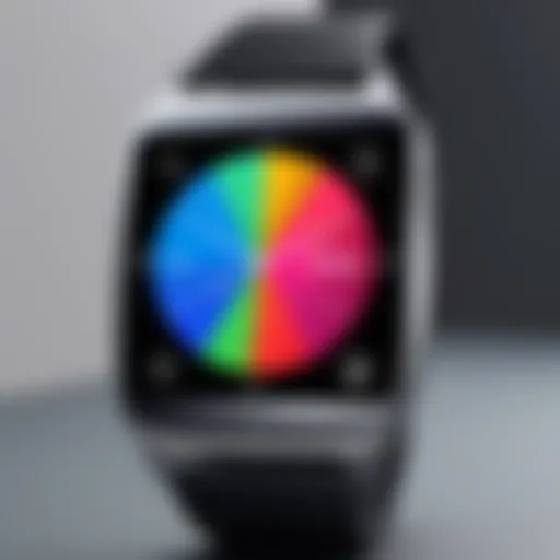 A sleek Samsung smartwatch showcasing its vibrant display and modern design.