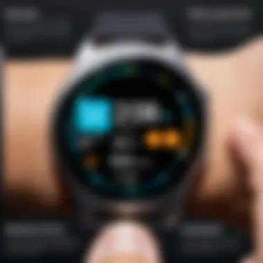 An infographic detailing the health and fitness features of Samsung smartwatches.