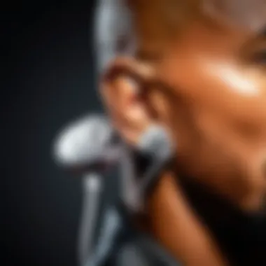 Sleek and Stylish Design Stylish design of Dwayne Johnson earbuds showcasing their sleek profile