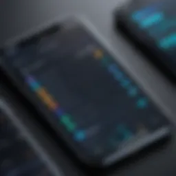 Smartphone displaying storage management settings