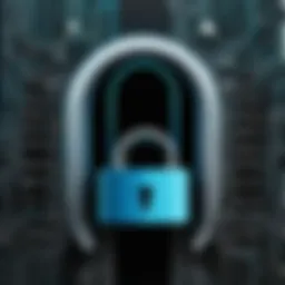 Illustration of digital locks representing end-to-end encryption