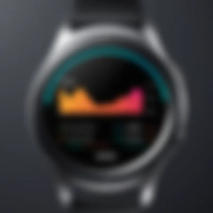 Fitness tracking app interface on Samsung Watch