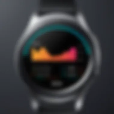 Fitness Tracking Application on Samsung Watch Fitness tracking app interface on Samsung Watch