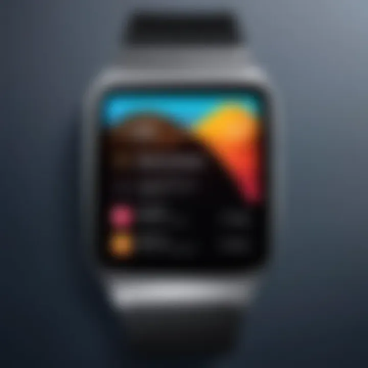 Music streaming app interface on Samsung Watch