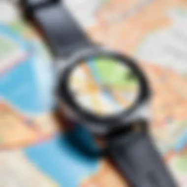 Navigation app showing map on Samsung Watch