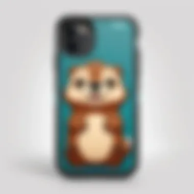 Playful Design: Adorable Cartoon OtterBox for iPhone 11 Cute cartoon character OtterBox case
