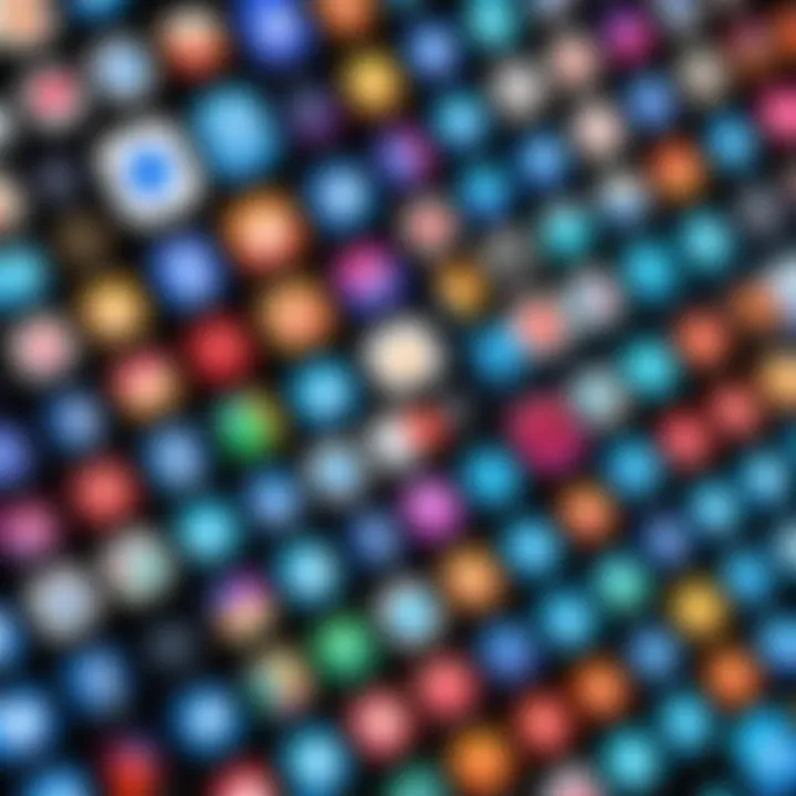 Screenshots of popular social media applications