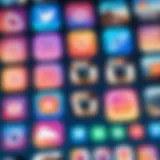 A vibrant comparison chart of Instagram alternatives