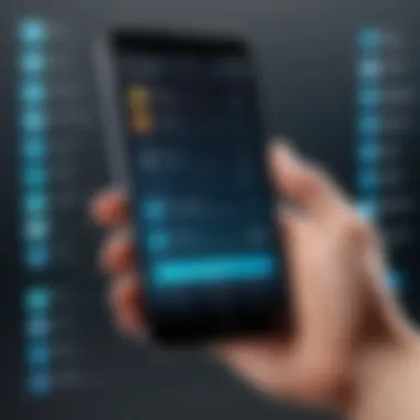 User Experience with Humming Applications User interacting with a humming app on a smartphone