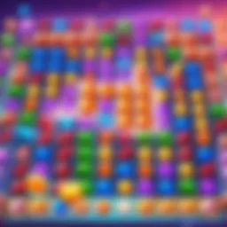 Colorful match-three game interface