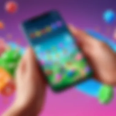 Immersive User Experience User engaging with mobile gaming app