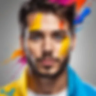 Creative use of color splash in portrait photography