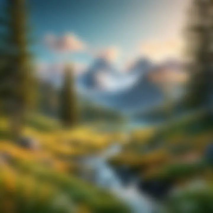 A stylish home screen featuring a nature-themed moving wallpaper.